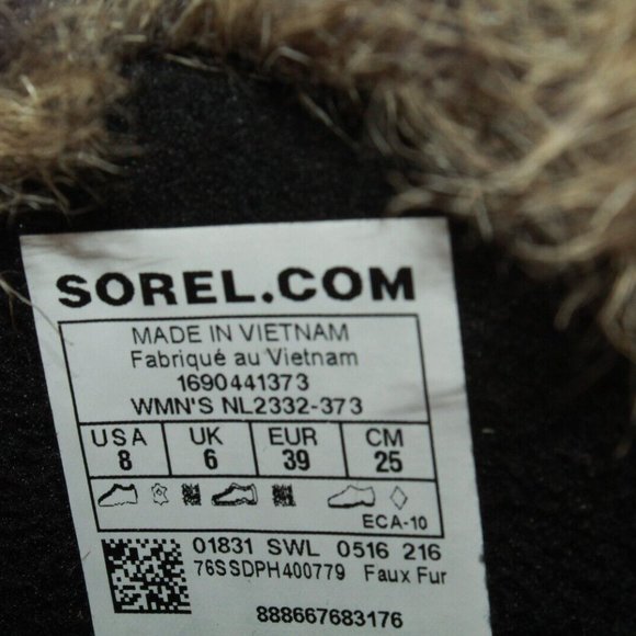 Sorel Tan Nylon Toffino II Lined Waterproof Snow Winter Duck Boots Size 8 - Picture 8 of 9